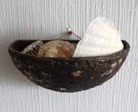 Image 8 of Wall Hanging Paper Mache Bowl | Handmade Sculptural Wall Pocket | Organic Wabi Sabi Art