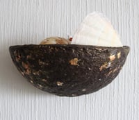 Image 5 of Wall Hanging Paper Mache Bowl | Handmade Sculptural Wall Pocket | Organic Wabi Sabi Art