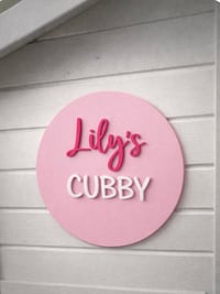 Image 2 of Personalised Cubby House Circle Sign