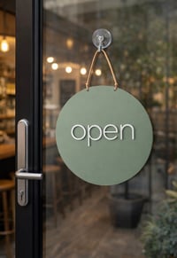 Image 2 of Open/Closed Acrylic Circle Sign