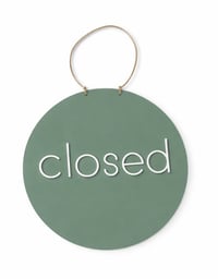 Image 3 of Open/Closed Acrylic Circle Sign