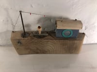 Image 3 of Blue Boat Driftwood Ships
