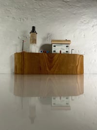 Image 1 of Ship with Lighthouse and House – Driftwood Ships