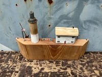 Image 3 of Ship with Lighthouse and House – Driftwood Ships