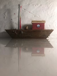 Image 3 of Red Boat Driftwood Boats Driftwood