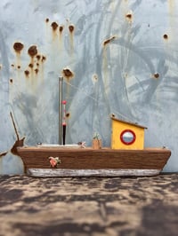 Image 2 of Yellow Boat Driftwood Boats Driftwood