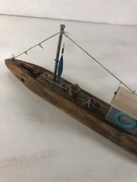 Image 3 of Blue Boat Driftwood Ships Alternative