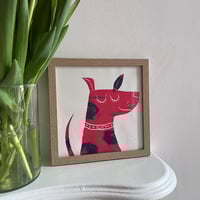 Image 4 of Happy Dog Screenprint - red collection