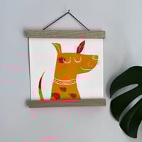 Image 4 of Happy Dog Screenprint - mustard yellow collection