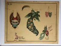 Image 2 of 1982 Spaulding & Roger’s 11x14 hand colored Harley Davidson production sheet 