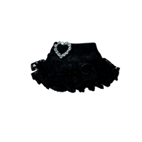 CANDY BLACK HEART SKIRT 