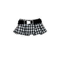 CANDY BUCKLE CHECKER MINI SKIRT
