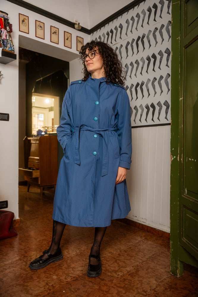 Image of Trench blu polvere