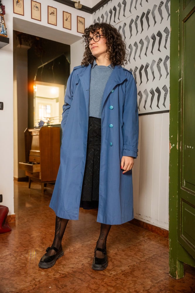 Image of Trench blu polvere