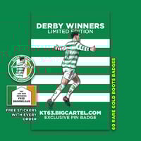Derby Winners Pin Badge Pre-Order - Free Stickers