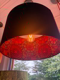 Image 2 of Double Sided Purple Linen Millefiore Red Shade 40cm