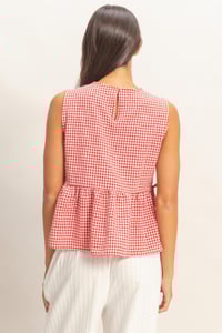 Image 4 of Gingham Peplum top - More colors 