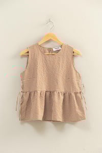 Image 1 of Gingham Peplum top - More colors 