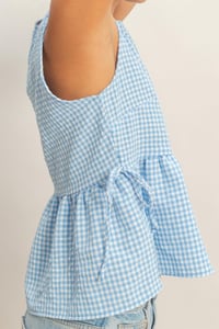 Image 10 of Gingham Peplum top - More colors 