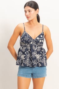 Image 4 of Babydoll Embroidered Tank - More colors 
