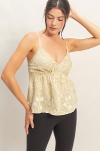 Image 8 of Babydoll Embroidered Tank - More colors 