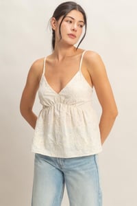 Image 9 of Babydoll Embroidered Tank - More colors 