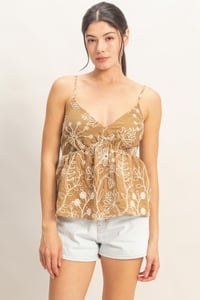 Image 1 of Babydoll Embroidered Tank - More colors 