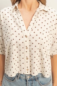 Image 2 of Polka Dot Button UP 
