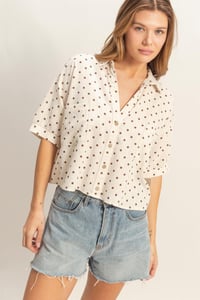 Image 1 of Polka Dot Button UP 