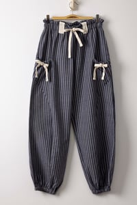 Image 3 of Harem Detail Stripe Textured Woven Pants