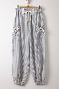 Image 2 of Harem Detail Stripe Textured Woven Pants