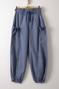 Image 4 of Harem Detail Stripe Textured Woven Pants