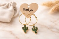 GREEN CACTUS PLANT EARRINGS