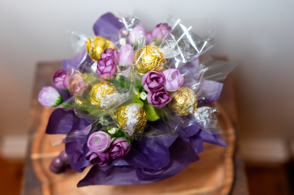 Image of Candy & Floral Mug Bouquet