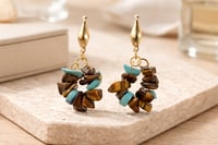 Image 1 of BROWN AND TURQUOISE STONES