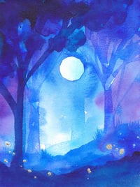 Moonlit Glade - Original watercolour