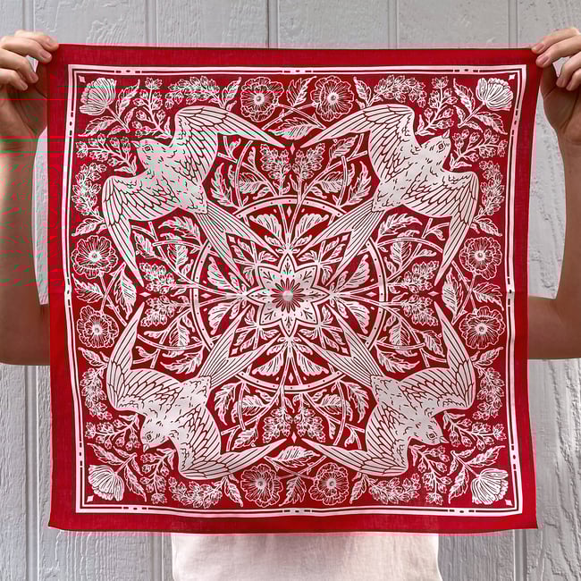 Barn Swallow Bandanas - Espresso, Fawn, Heather, Poppy