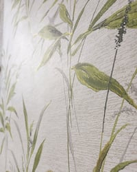 1960s Vintage Leyland Wallpaper Rolls - Green Foliage Botanical Natural - (Set of 1.5 Rolls) – detail view 6