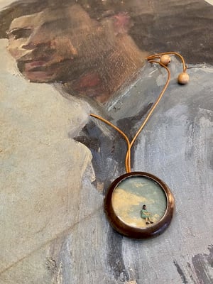Image of pocket watch diorama - head in the clouds