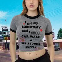 Image 1 of OOPS! I don't care! Ringer Tee