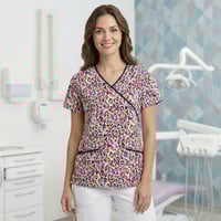 Image 1 of Wild Bloom Wrap Scrub Top*