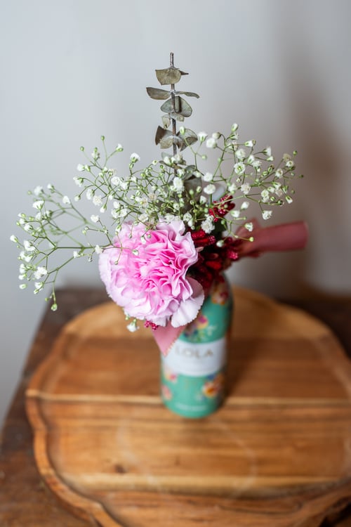 Image of Small Wine & Flower Gift