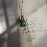 Image 2 of Gemstone charm necklace - chrysoprase 