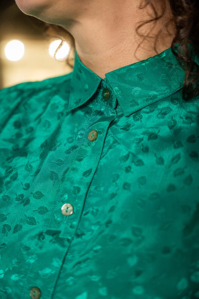 Image of Camicia verde foglioline