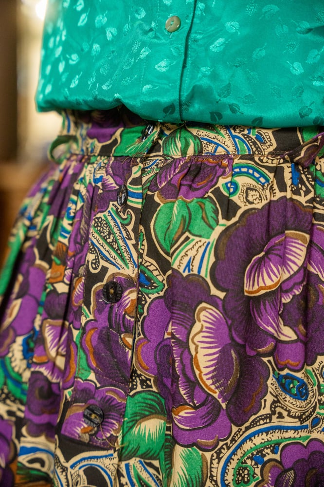 Image of Gonna violet and green