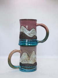 Image 4 of Peach Skies Mountain Mugs