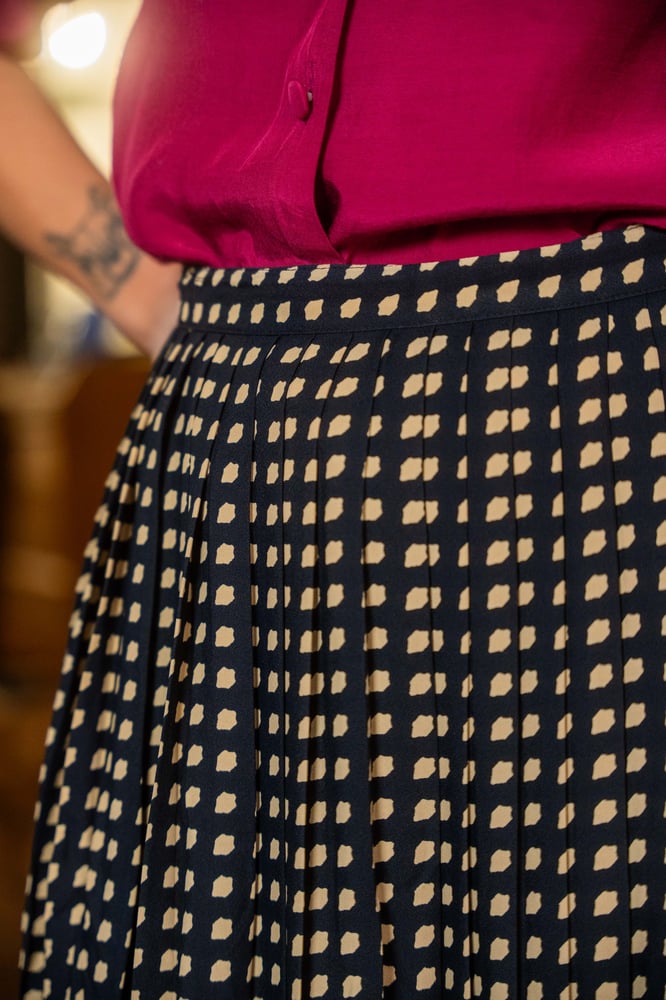 Image of Gonna plissè pois