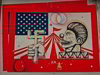 ' the circus for which it stands '  hand embellished A/ps 