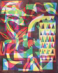 I Am Nothing In The Concrete 15x18" Framed Monoprint