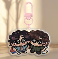 Image 2 of inhun 2 inch big eyes sticker & 2.5 inch glitter charm (squid game)